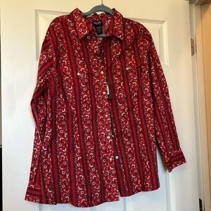 XXL Retro Wrangler Floral Button-down